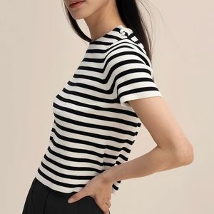 Brand new classic stripped shirt! 90% Mulberry silk +10% Nylon